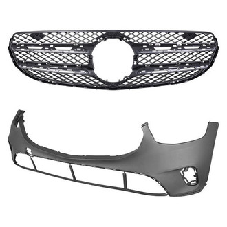Replace® - 2-Piece (Front Bumper Cover, Grille) (Standard Line)