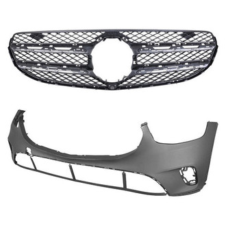 Replace® - 2-Piece (Front Bumper Cover, Grille) (Standard Line)