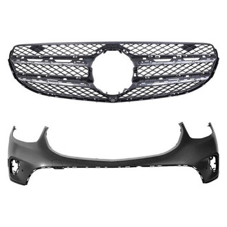 Replace® - 2-Piece (Front Bumper Cover, Grille) (Standard Line)