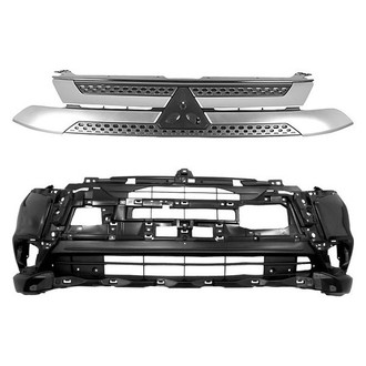 Replace® - 2-Piece (Front Bumper Cover, Grille) (CAPA Certified)