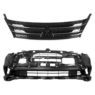 Replace® - 2-Piece (Front Bumper Cover, Grille) (CAPA Certified)