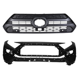 Replace® - 2-Piece (Front Bumper Cover, Grille) (CAPA Certified)
