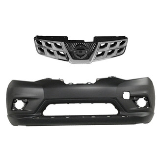 Replace® - 2-Piece (Front Bumper Cover, Grille) (Brand New OE)