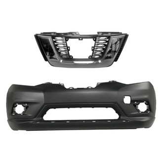 Replace® - 2-Piece (Front Bumper Cover, Grille) (Brand New OE)