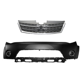 Replace® - 2-Piece (Front Bumper Cover, Grille) (Standard Line)