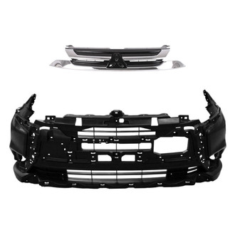 Replace® - 2-Piece (Front Bumper Cover, Grille) (Standard Line)