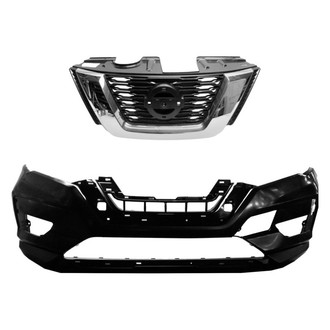 Replace® - 2-Piece (Front Bumper Cover, Grille) (Brand New OE)