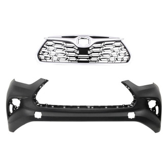 Replace® - 2-Piece (Front Bumper Cover, Grille) (CAPA Certified)