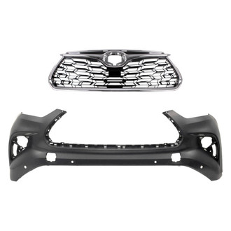 Replace® - 2-Piece (Front Bumper Cover, Grille) (CAPA Certified)