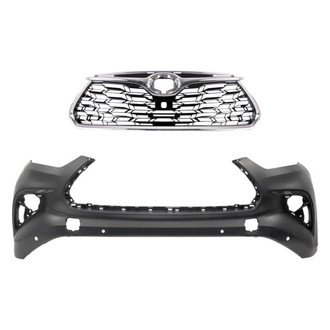 Replace® - 2-Piece (Front Bumper Cover, Grille) (CAPA Certified)