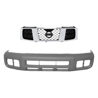 Replace® - 2-Piece (Front Bumper Cover, Grille) (Standard Line)