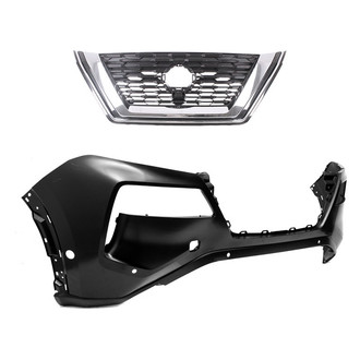 Replace® - 2-Piece (Front Bumper Cover, Grille) (Brand New OE)
