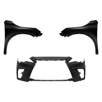 Replace® - 3-Piece (Front Bumper Cover, Driver and Passenger Side Fender) (Standard Line)