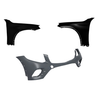 Replace® - 3-Piece (Front Bumper Cover, Driver and Passenger Side Fender) (Standard Line)