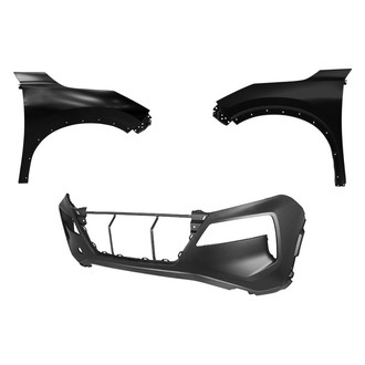 Replace® - 3-Piece (Front Bumper Cover, Driver and Passenger Side Fender) (Standard Line)