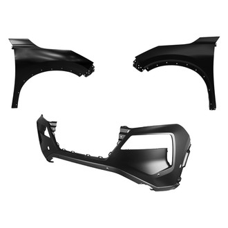 Replace® - 3-Piece (Front Bumper Cover, Driver and Passenger Side Fender) (Standard Line)