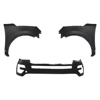 Replace® - 3-Piece (Front Bumper Cover, Driver and Passenger Side Fender) (Standard Line)