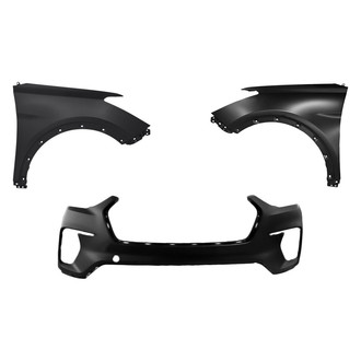 Replace® - 3-Piece (Front Bumper Cover, Driver and Passenger Side Fender) (Standard Line)