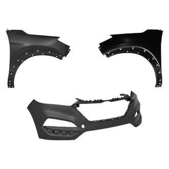 Replace® - 3-Piece (Front Bumper Cover, Driver and Passenger Side Fender) (Standard Line)