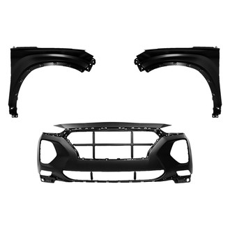 Replace® - 3-Piece (Front Bumper Cover, Driver and Passenger Side Fender) (Standard Line)