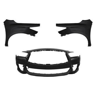 Replace® - 3-Piece (Front Bumper Cover, Driver and Passenger Side Fender) (Standard Line)