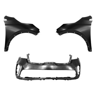 Replace® - 3-Piece (Front Bumper Cover, Driver and Passenger Side Fender) (Standard Line)