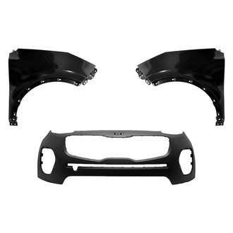 Replace® - 3-Piece (Front Bumper Cover, Driver and Passenger Side Fender) (Standard Line)