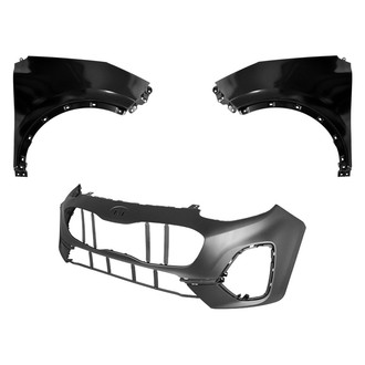 Replace® - 3-Piece (Front Bumper Cover, Driver and Passenger Side Fender) (Standard Line)