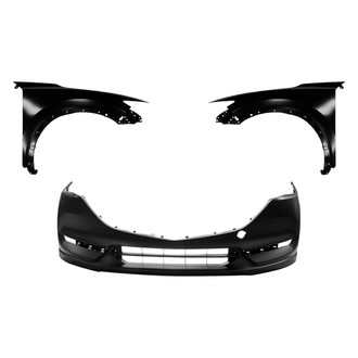 Replace® - 3-Piece (Front Bumper Cover, Driver and Passenger Side Fender) (Standard Line)