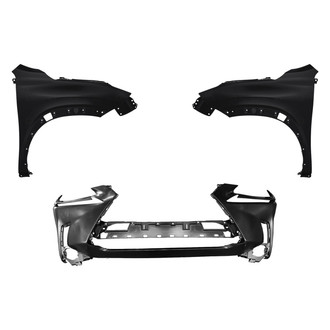 Replace® - 3-Piece (Front Bumper Cover, Driver and Passenger Side Fender) (Standard Line)