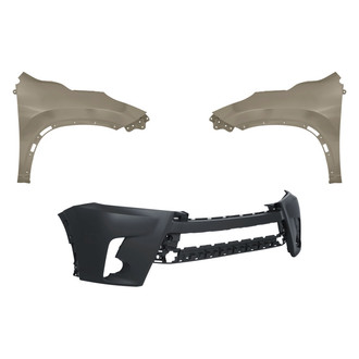 Replace® - 3-Piece (Front Bumper Cover, Driver and Passenger Side Fender) (Standard Line)