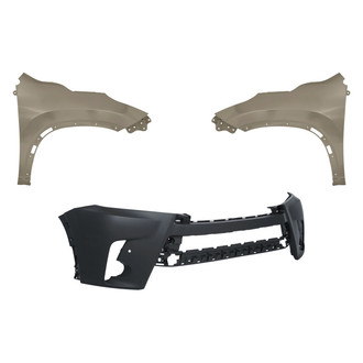 Replace® - 3-Piece (Front Bumper Cover, Driver and Passenger Side Fender) (Standard Line)