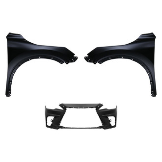 Replace® - 3-Piece (Front Bumper Cover, Driver and Passenger Side Fender) (CAPA Certified)