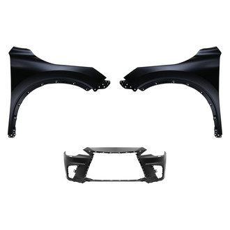 Replace® - 3-Piece (Front Bumper Cover, Driver and Passenger Side Fender) (CAPA Certified)