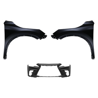 Replace® - 3-Piece (Front Bumper Cover, Driver and Passenger Side Fender) (CAPA Certified)
