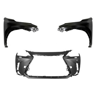 Replace® - 3-Piece (Front Bumper Cover, Driver and Passenger Side Fender) (CAPA Certified)