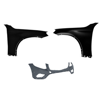 Replace® - 3-Piece (Front Bumper Cover, Driver and Passenger Side Fender) (CAPA Certified)