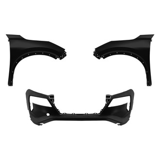Replace® - 3-Piece (Front Bumper Cover, Driver and Passenger Side Fender) (CAPA Certified)