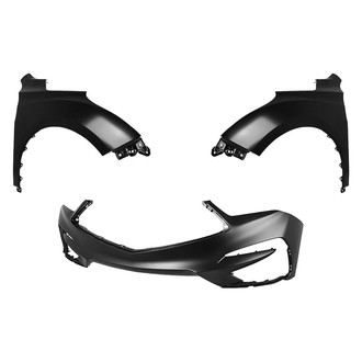 Replace® - 3-Piece (Front Bumper Cover, Driver and Passenger Side Fender) (CAPA Certified)