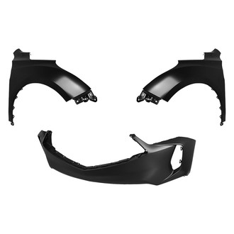 Replace® - 3-Piece (Front Bumper Cover, Driver and Passenger Side Fender) (CAPA Certified)
