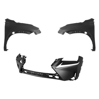 Replace® - 3-Piece (Front Bumper Cover, Driver and Passenger Side Fender) (CAPA Certified)