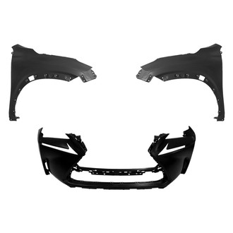 Replace® - 3-Piece (Front Bumper Cover, Driver and Passenger Side Fender) (CAPA Certified)