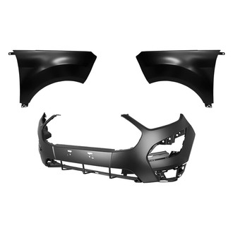 Replace® - 3-Piece (Front Bumper Cover, Driver and Passenger Side Fender) (CAPA Certified)