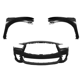 Replace® - 3-Piece (Front Bumper Cover, Driver and Passenger Side Fender) (CAPA Certified)