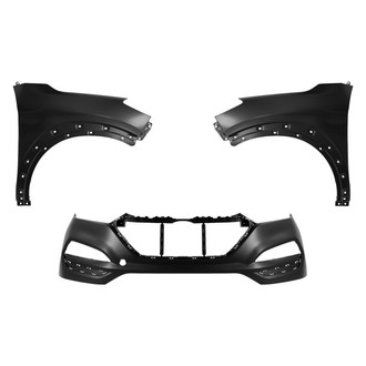 Replace® - 3-Piece (Front Bumper Cover, Driver and Passenger Side Fender) (Platinum Plus)