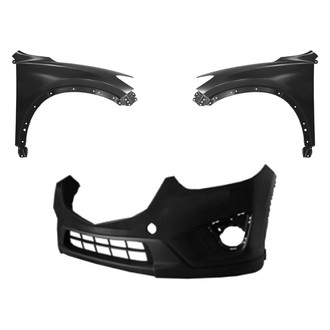 Replace® - 3-Piece (Front Bumper Cover, Driver and Passenger Side Fender) (Platinum Plus)