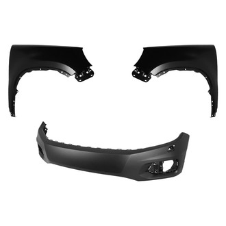 Replace® - 3-Piece (Front Bumper Cover, Driver and Passenger Side Fender) (Platinum Plus)