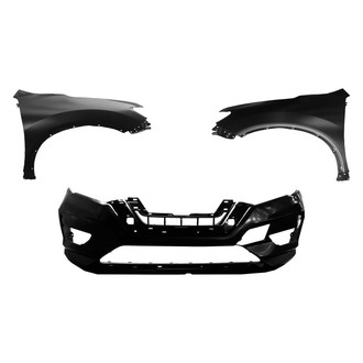 Replace® - 3-Piece (Front Bumper Cover, Driver and Passenger Side Fender) (Platinum Plus)