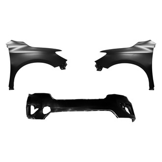 Replace® - 3-Piece (Front Bumper Cover, Driver and Passenger Side Fender) (Platinum Plus)