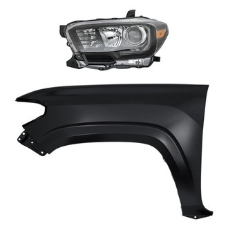 Replace® - 2-Piece Kit (Driver Side Headlight, Front Driver Side Fender) (Standard Line)